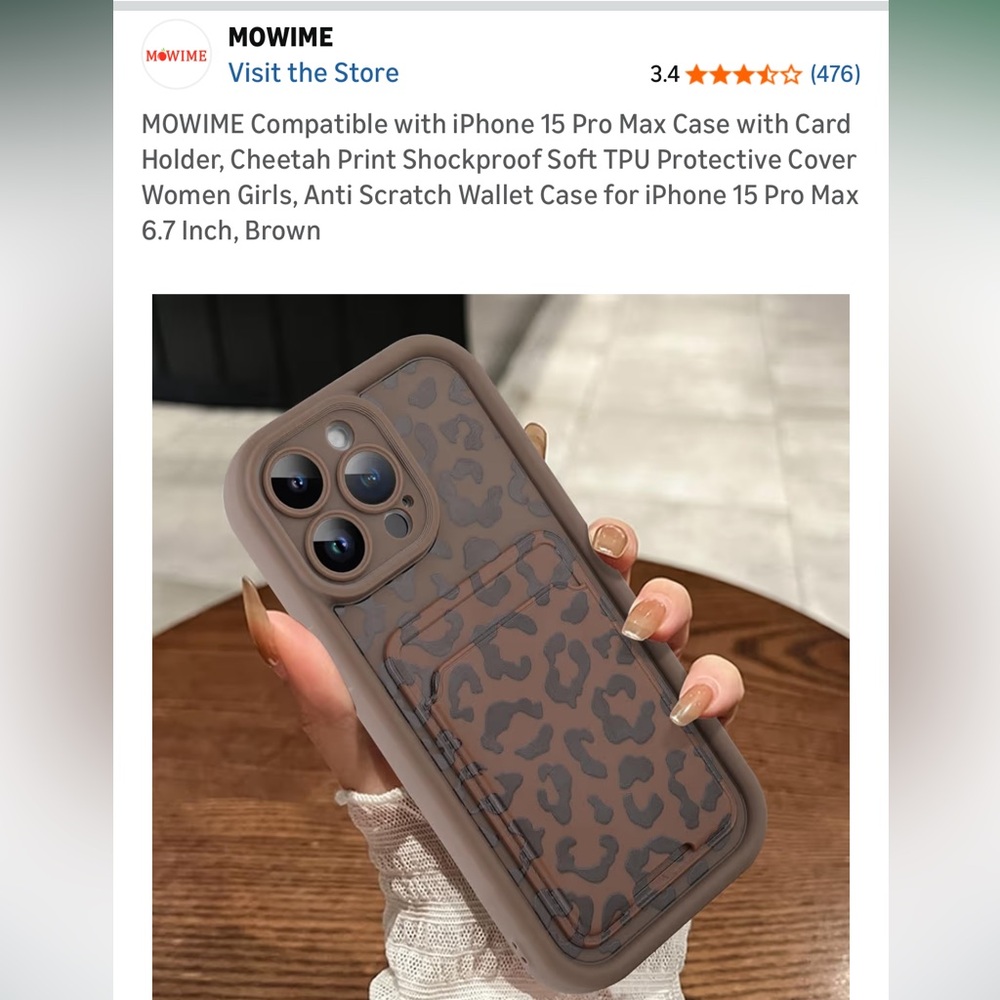 Brown Cheetah Print iPhone 15 Pro Max Case